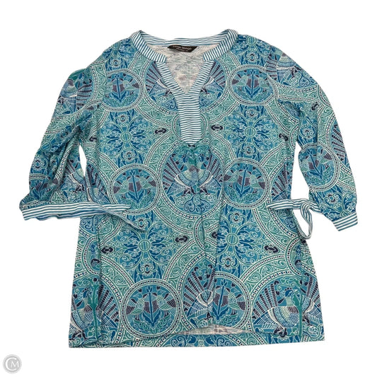 Top 3/4 Sleeve By Clothes Mentor In Blue, Size: L