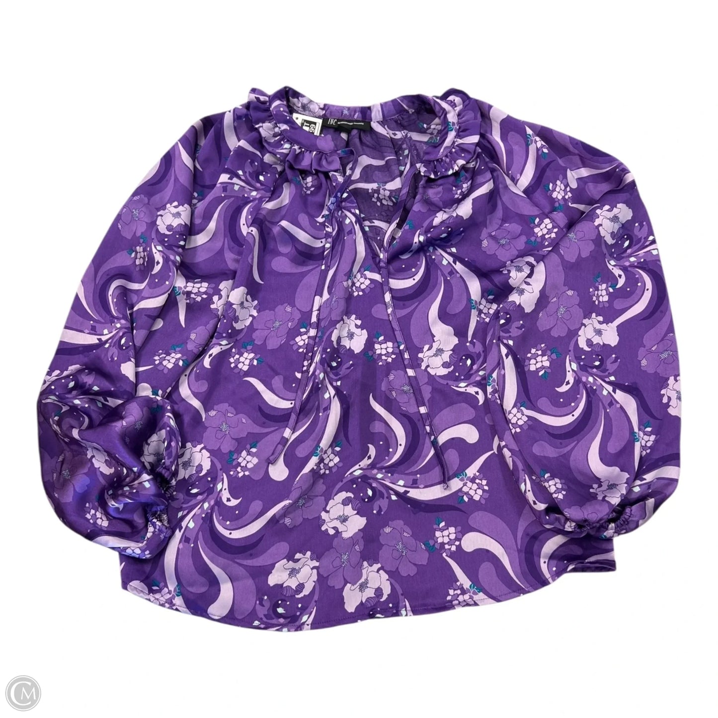 Top 3/4 Sleeve By Inc In Purple, Size: S
