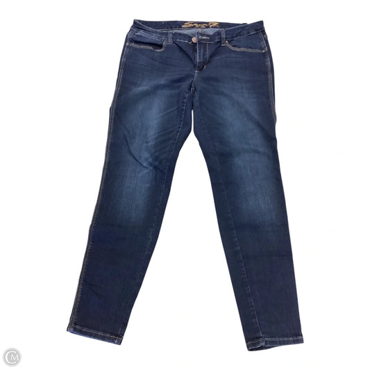 Jeans Cropped By Seven 7 In Blue, Size: 14