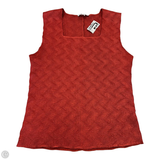 Top Sleeveless By Dressbarn In Orange, Size: 14