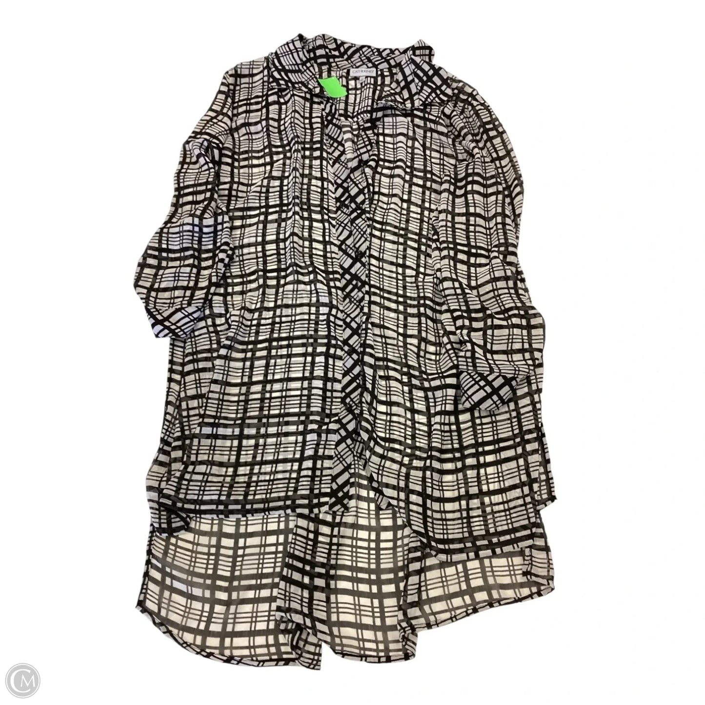Top Short Sleeve By Catherines In Black & White, Size: 3x