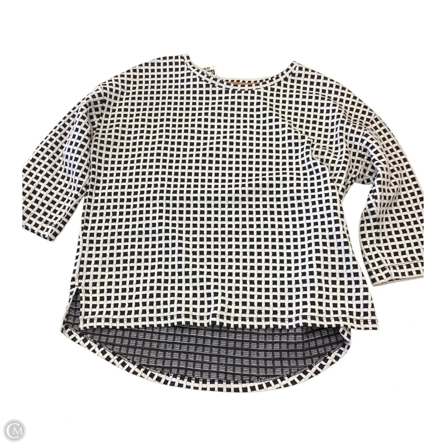 Top 3/4 Sleeve By Lou And Grey In Black & White, Size: M