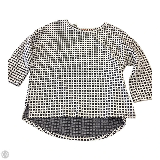 Top 3/4 Sleeve By Lou And Grey In Black & White, Size: M