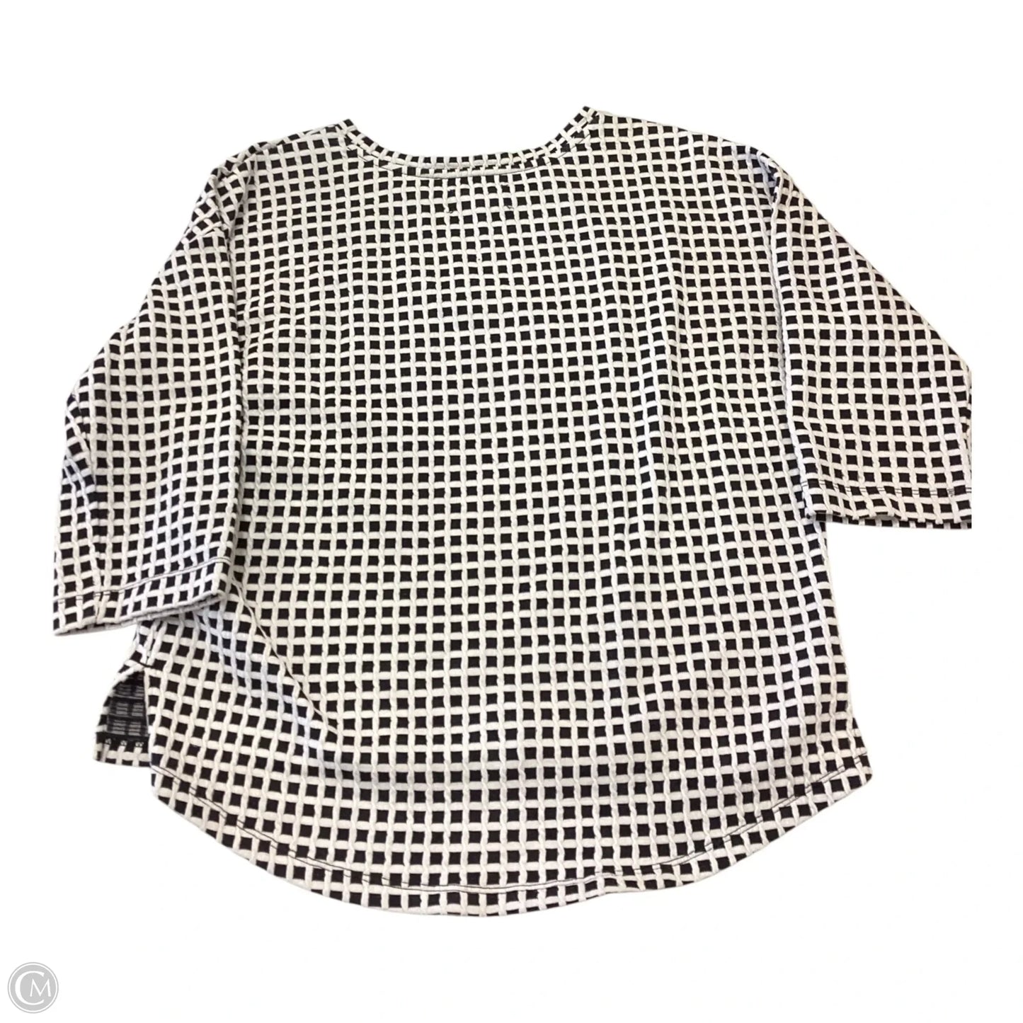 Top 3/4 Sleeve By Lou And Grey In Black & White, Size: M