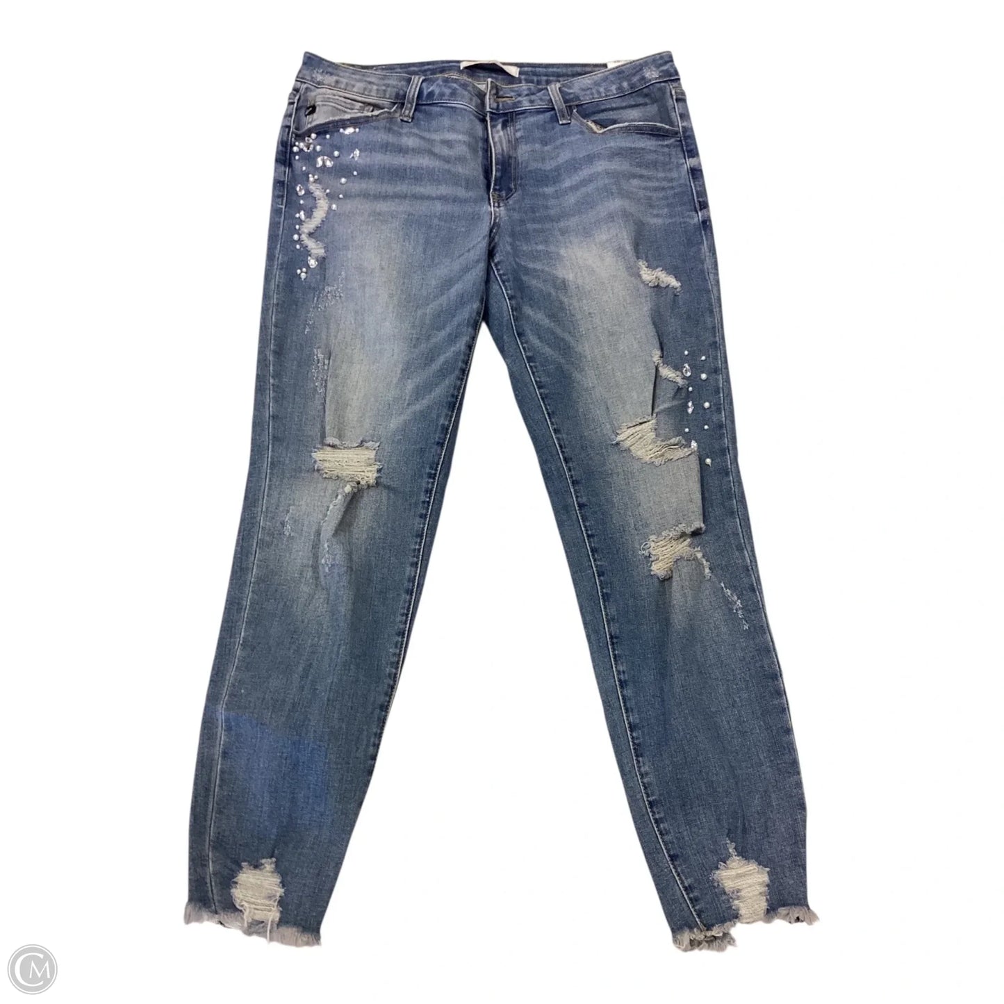 Jeans Cropped By Kancan In Blue, Size: 12