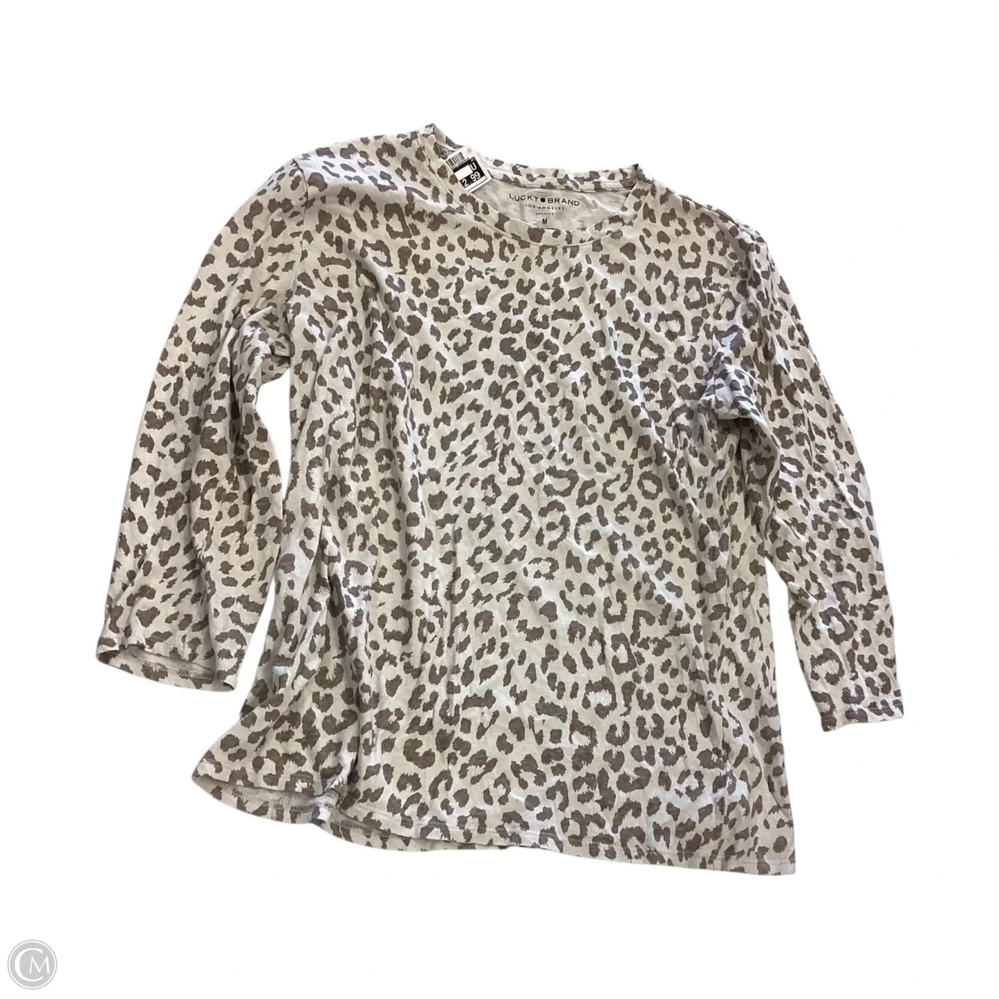 Top 3/4 Sleeve By Lucky Brand In Animal Print, Size: M