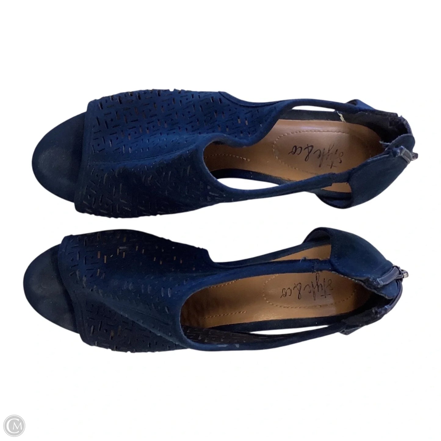 Sandals Heels Stiletto By Style And Company In Navy, Size: 7