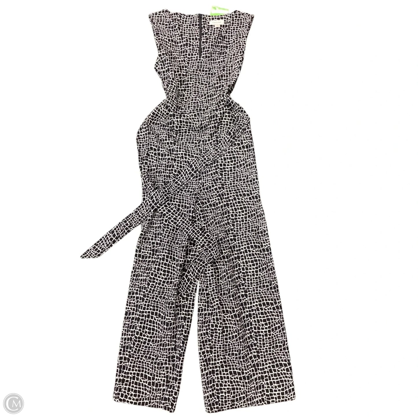 Jumpsuit By Calvin Klein In Black & White, Size: 8