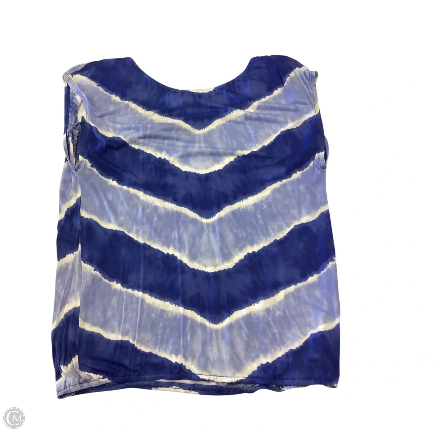 Top Short Sleeve By Inc In Blue & White, Size: M