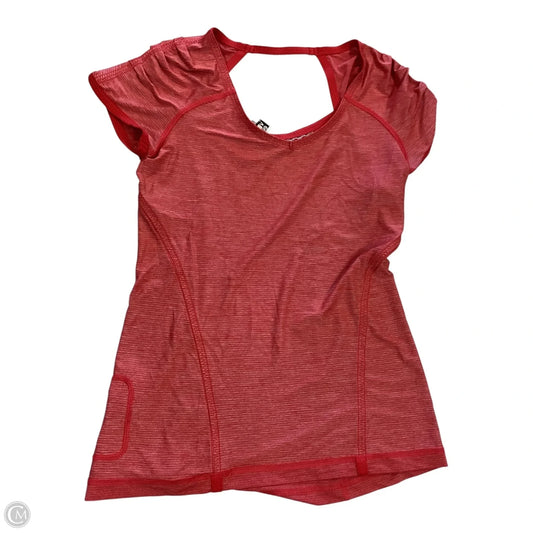 Top Short Sleeve By Lululemon In Red, Size: M