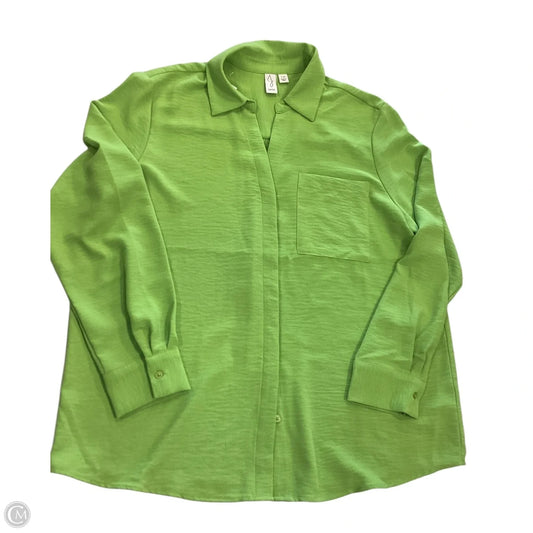 Top Long Sleeve By Joie In Green, Size: L
