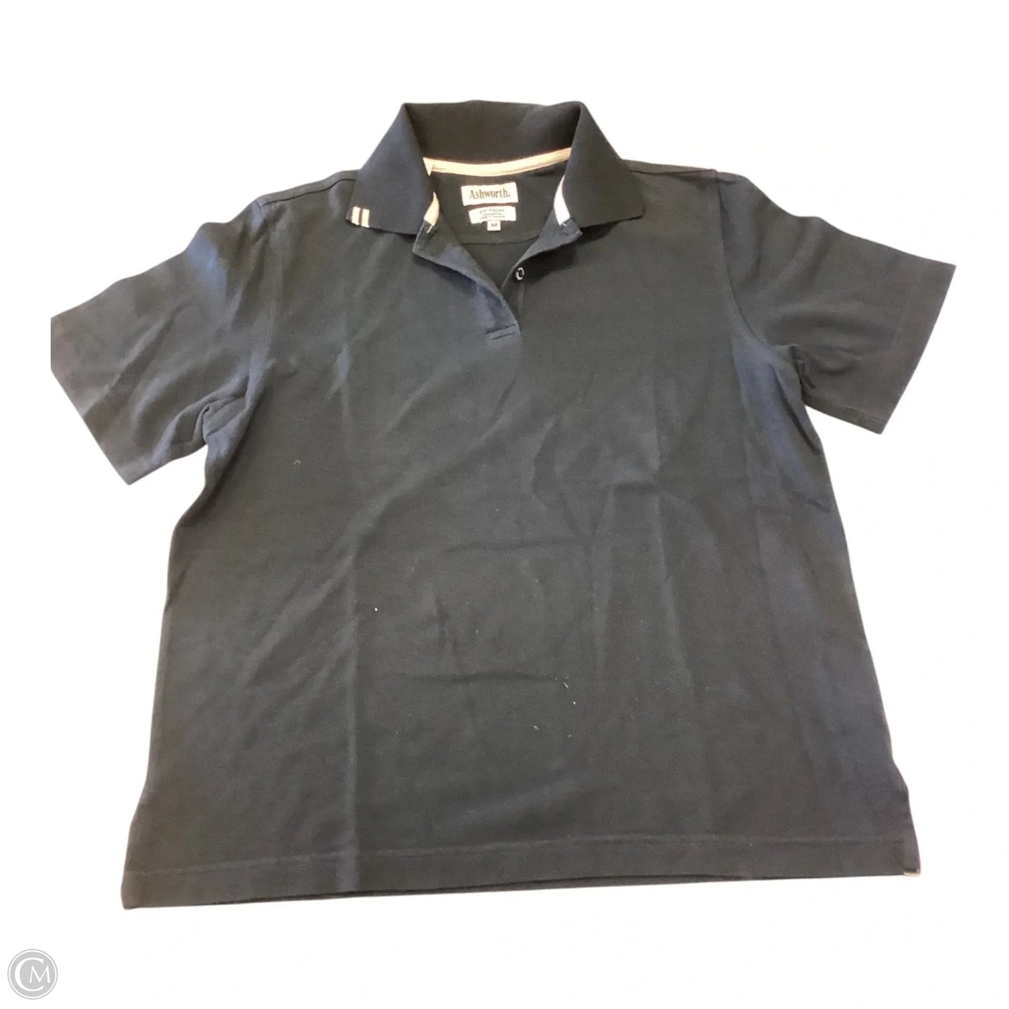 Top Short Sleeve By Ashworth In Navy, Size: M