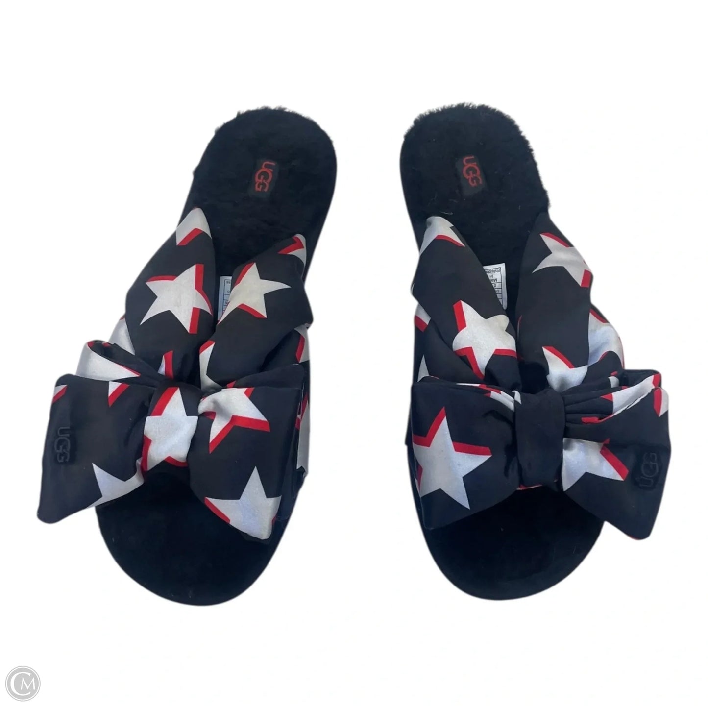 Slippers Designer By Ugg In Red & White, Size: 8