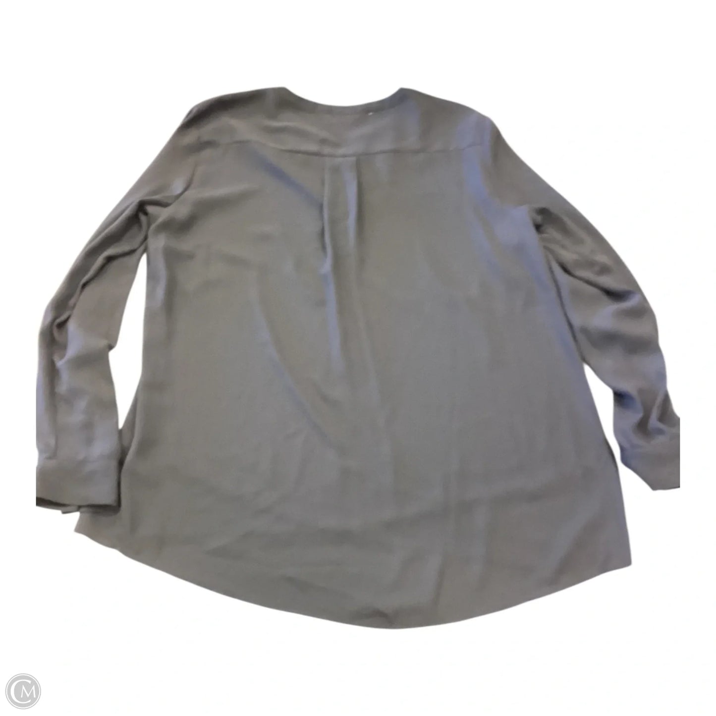 Top Long Sleeve By Simply Vera In Grey, Size: M
