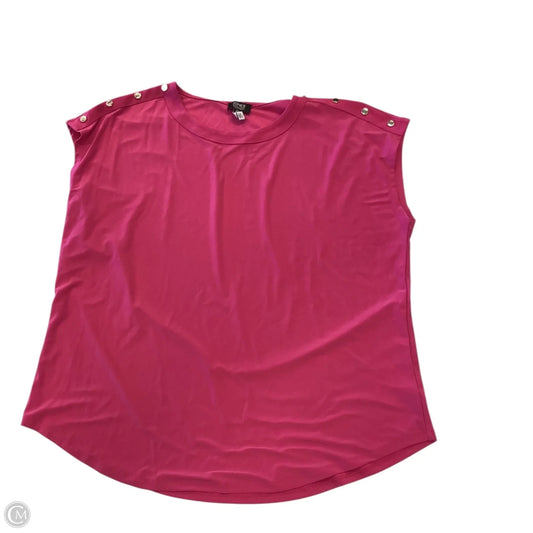 Top Short Sleeve By Jones New York In Pink, Size: L