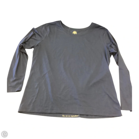 Top Long Sleeve By Clothes Mentor In Navy, Size: 2x