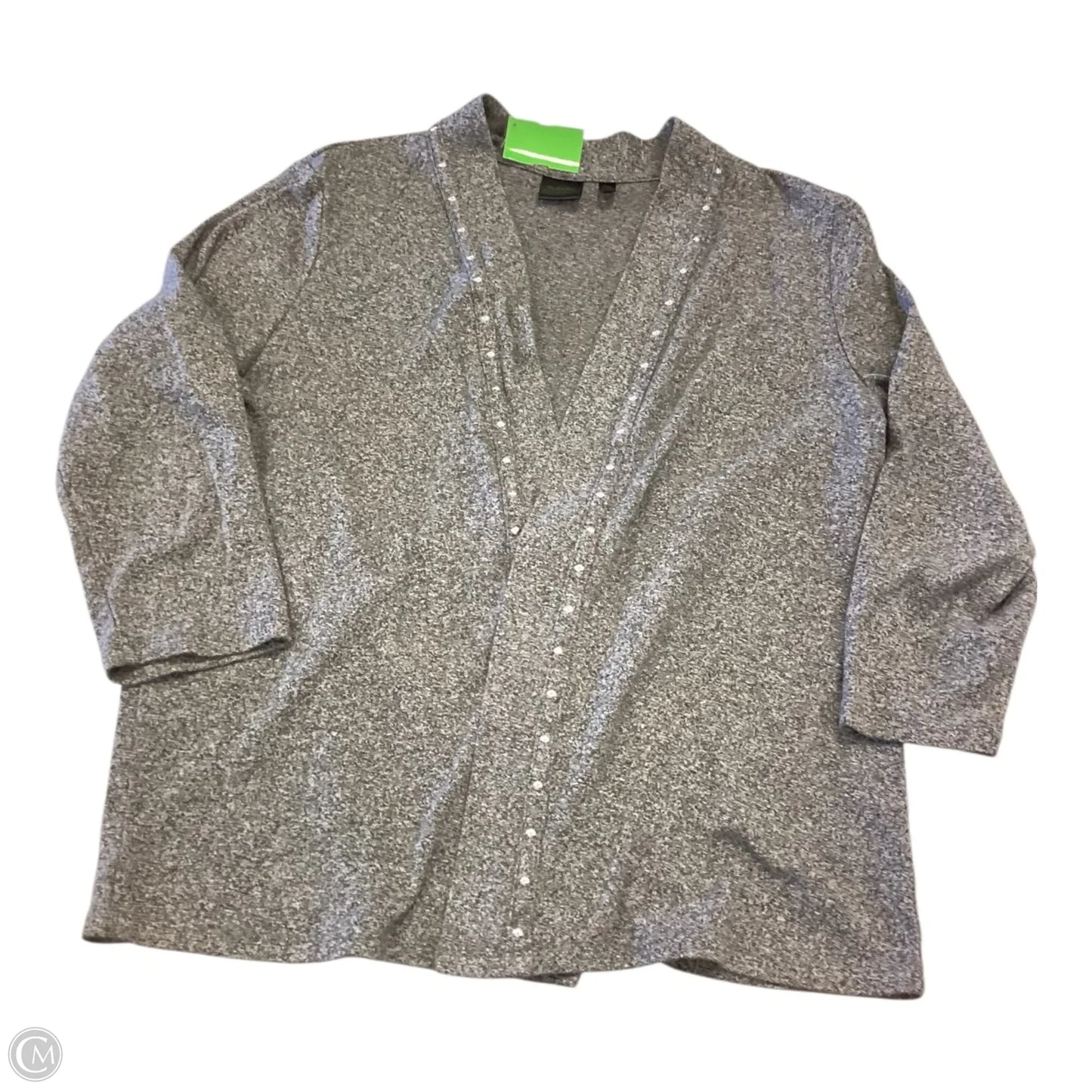 Cardigan By Rafaella In Grey, Size: Xl