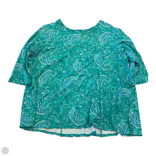 Top 3/4 Sleeve By J. Jill In Green, Size: Xlp
