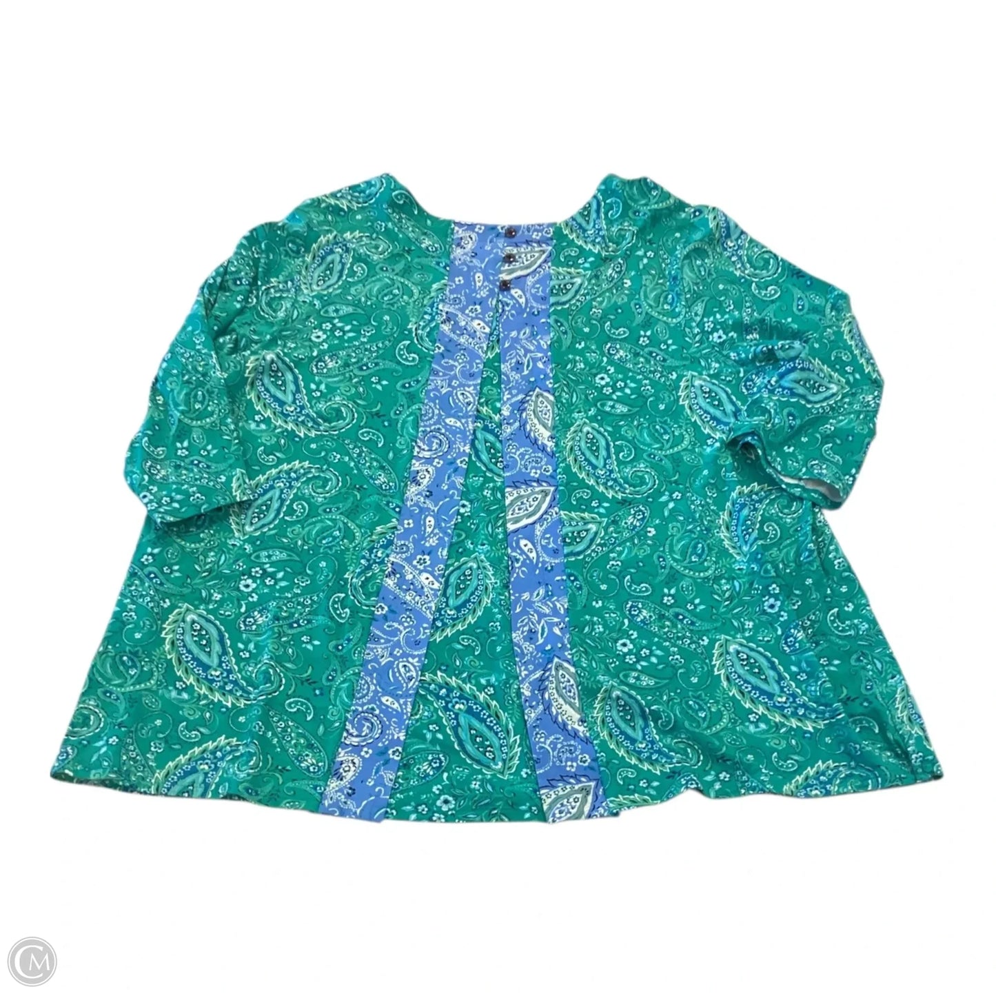 Top 3/4 Sleeve By J. Jill In Green, Size: Xlp