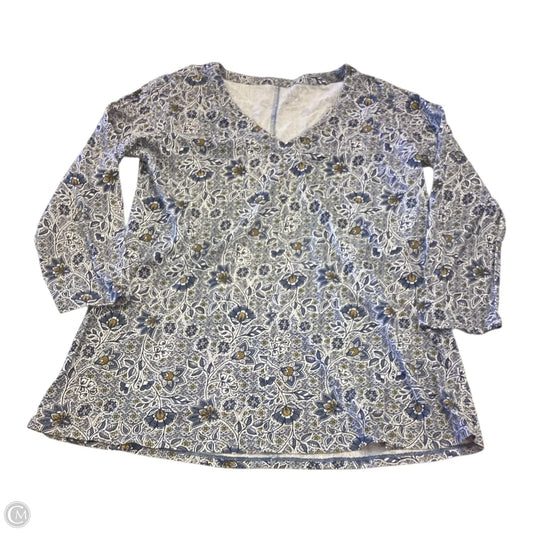 Top 3/4 Sleeve By Pure Jill In Blue, Size: M