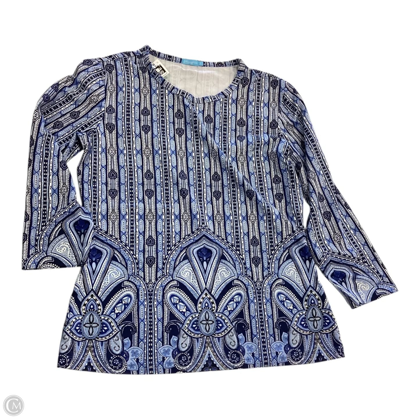 Top 3/4 Sleeve By J Mclaughlin In Blue, Size: S