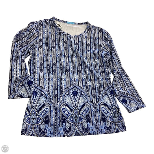 Top 3/4 Sleeve By J Mclaughlin In Blue, Size: S