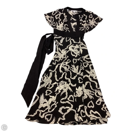 Dress Designer By Diane Von Furstenberg In Black & Cream, Size: 10
