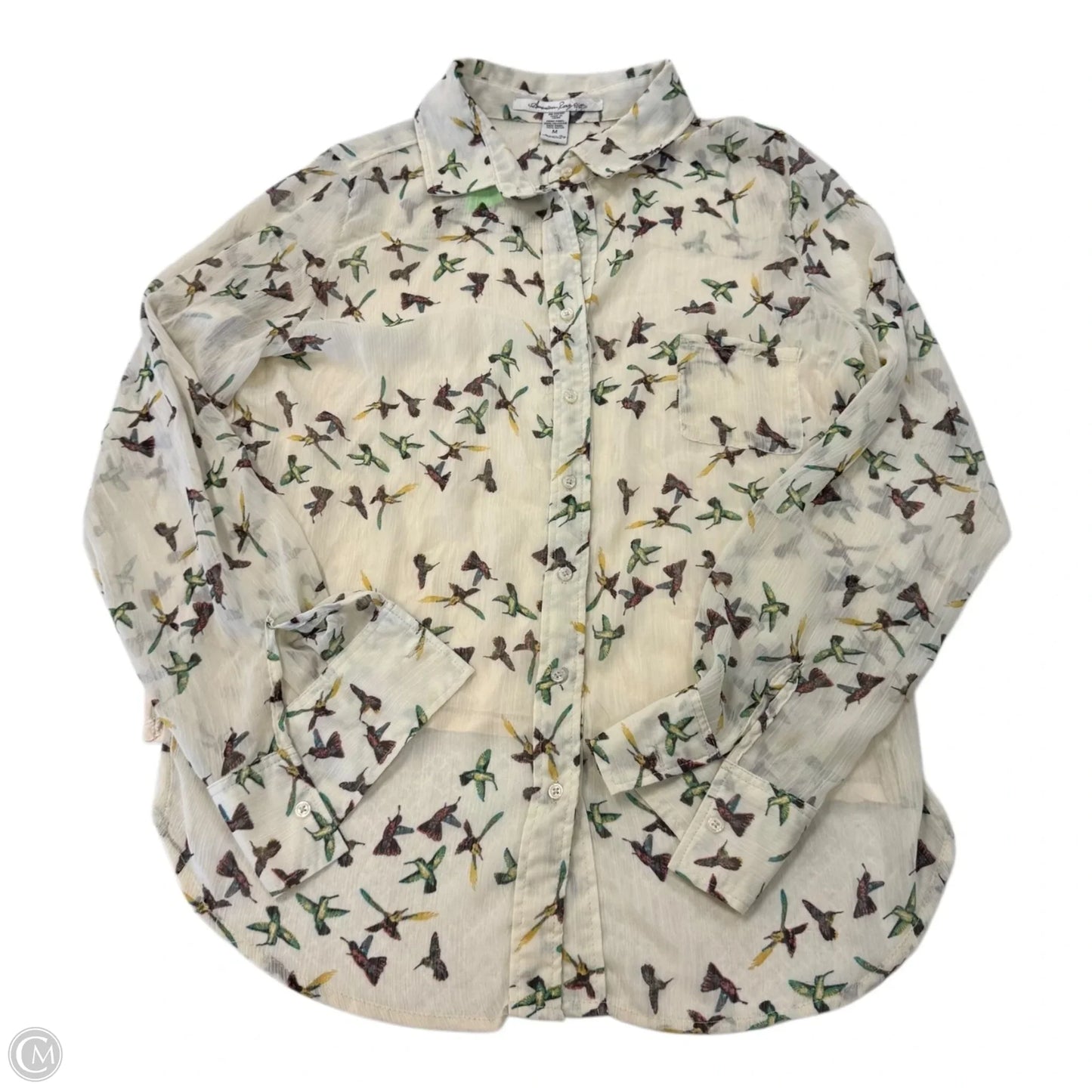 Top Long Sleeve By America Rag In Animal Print, Size: M