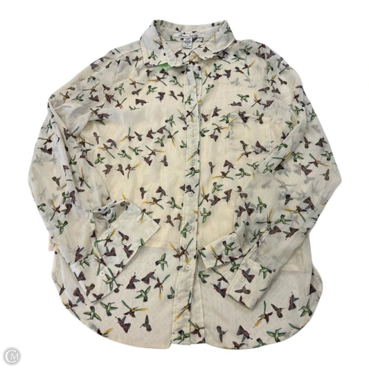 Top Long Sleeve By America Rag In Animal Print, Size: M