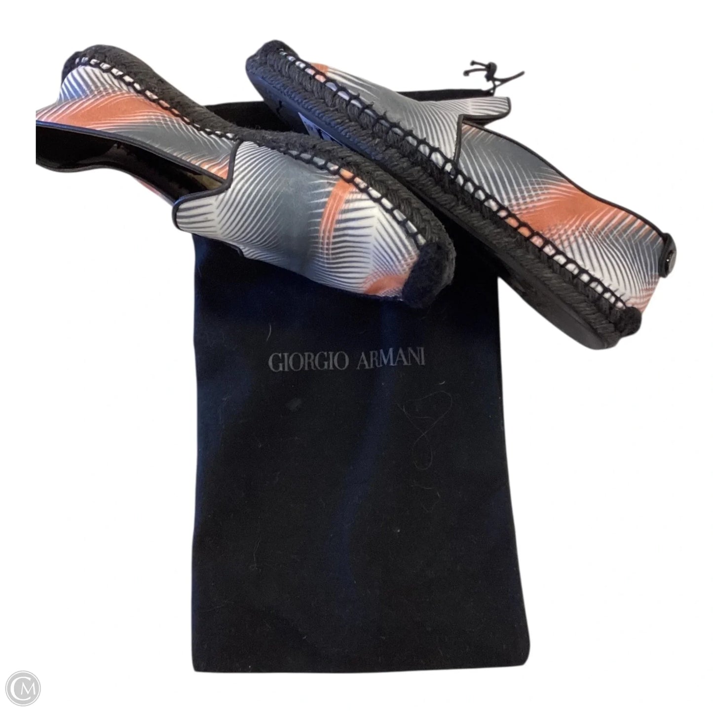 Shoes Luxury Designer By Armani In Green & Orange, Size: 5