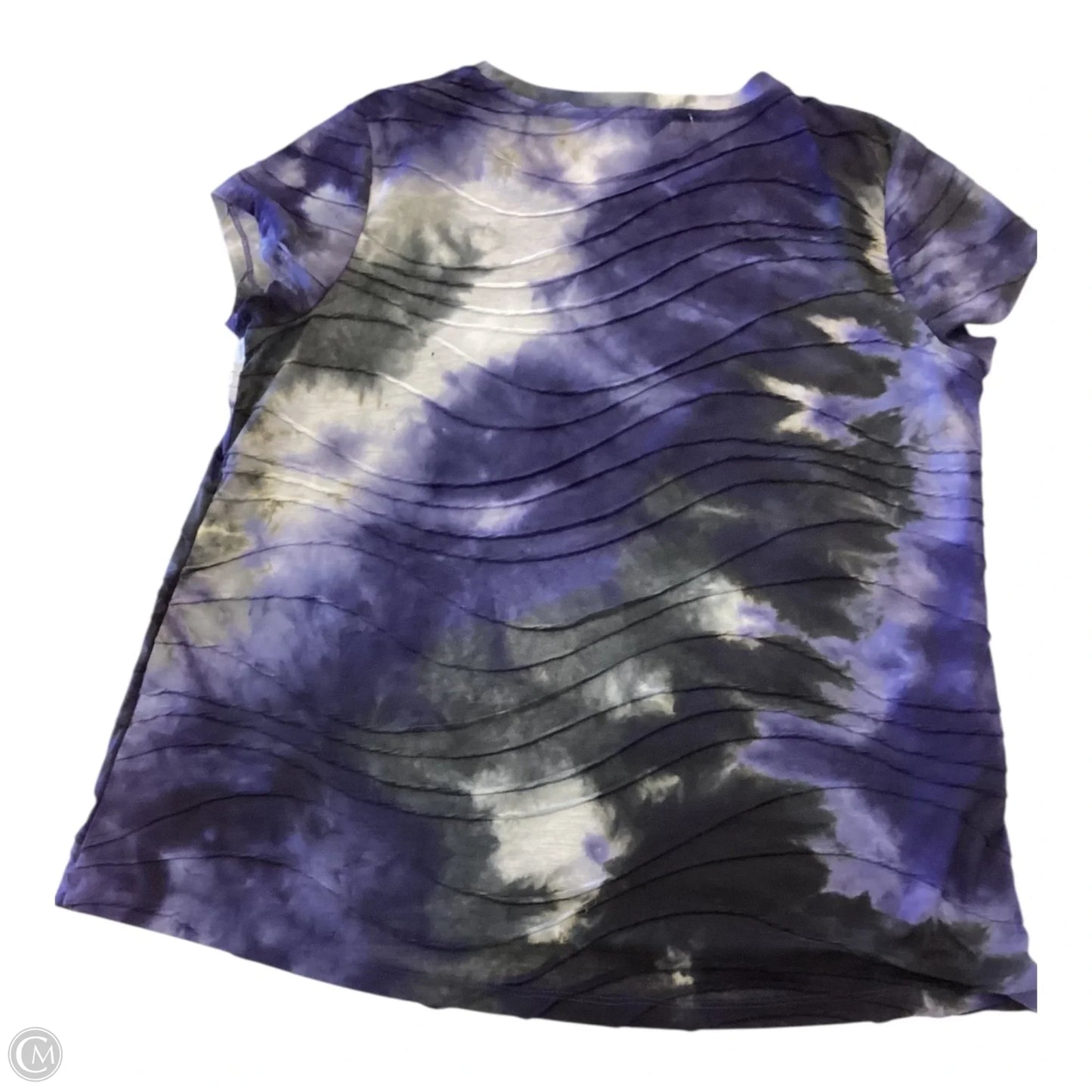 Top Short Sleeve By Simply Vera In Green & Purple, Size: Xl