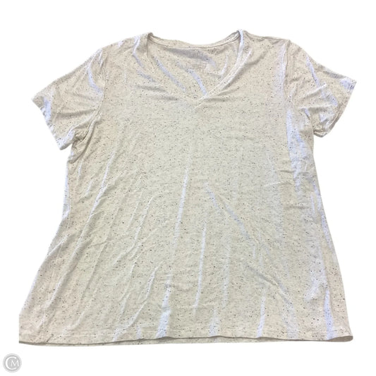 Top Short Sleeve By Apt 9 In Cream, Size: Xl