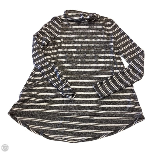 Top Long Sleeve By Merona In Grey & White, Size: S