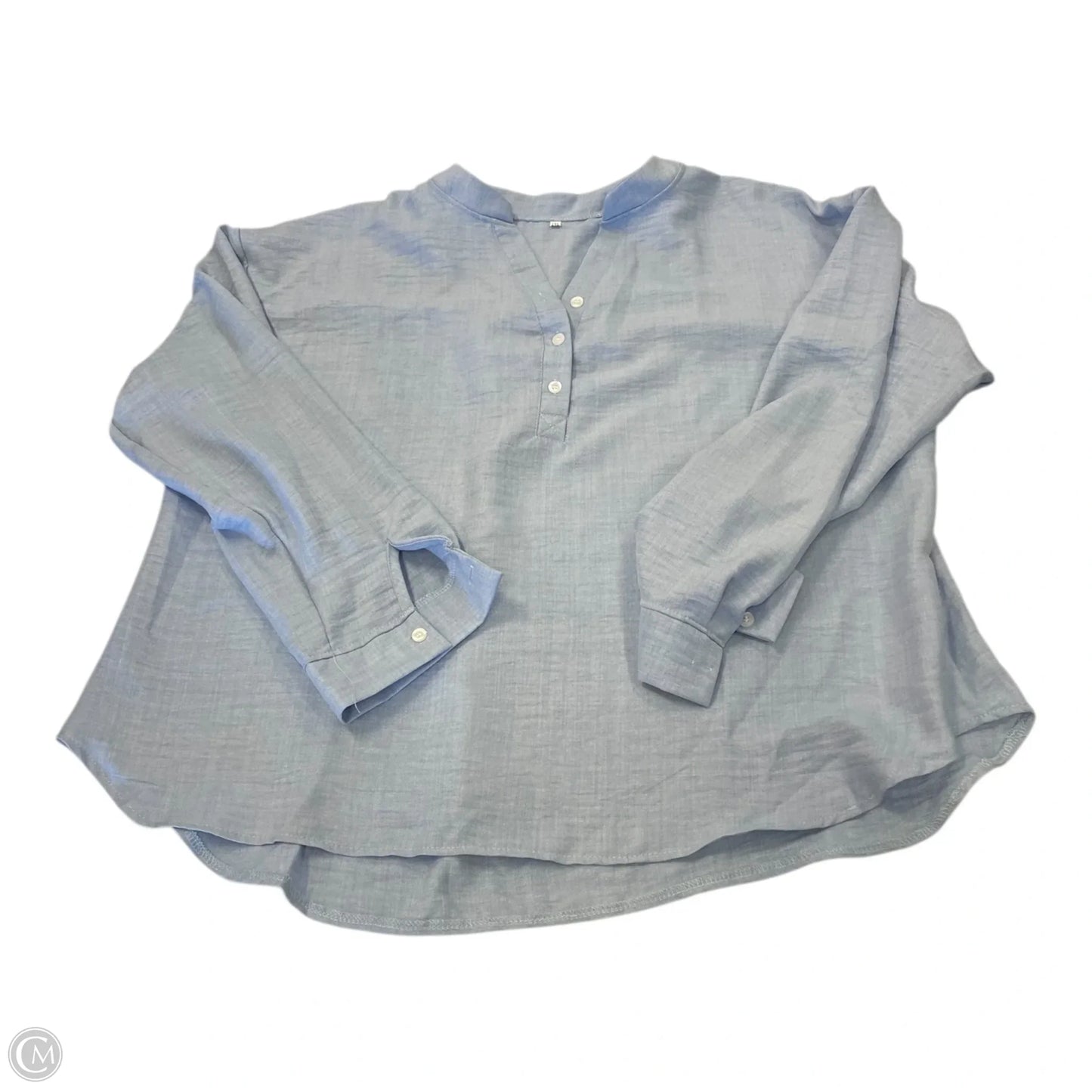 Top 3/4 Sleeve By Clothes Mentor In Blue, Size: 2x