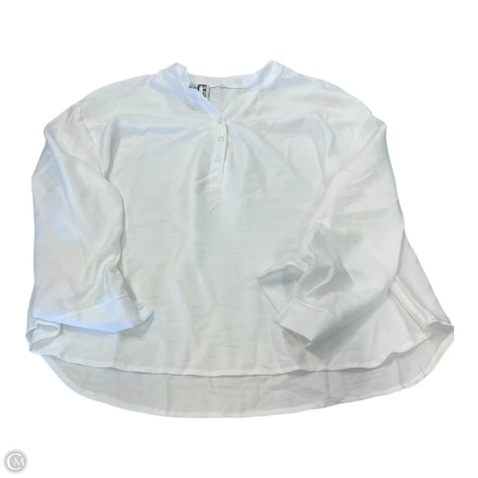Top 3/4 Sleeve By Clothes Mentor In White, Size: 2x