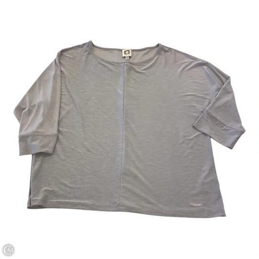 Top 3/4 Sleeve By Anne Klein In Grey, Size: M