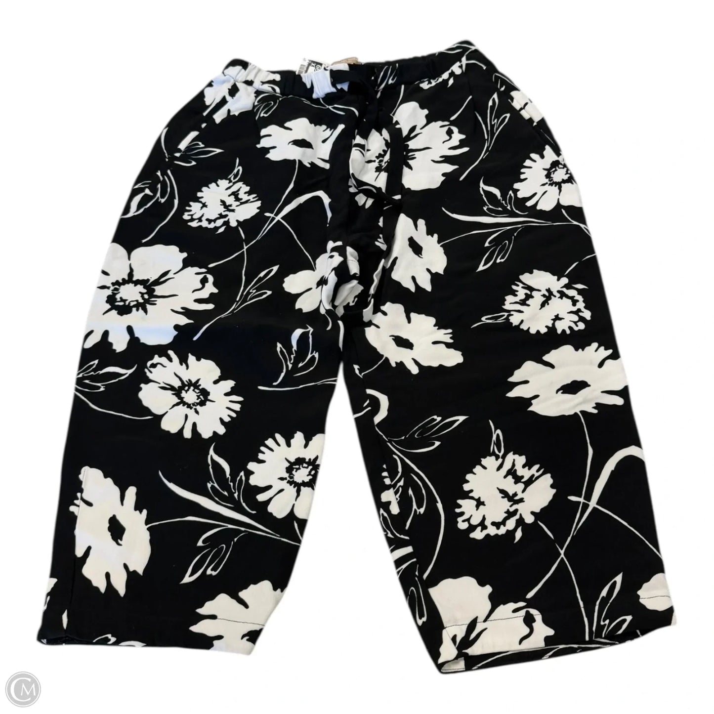 Capris Designer By Michael Kors In Black & White, Size: 0