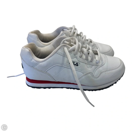 Shoes Athletic By Fila In White, Size: 6.5