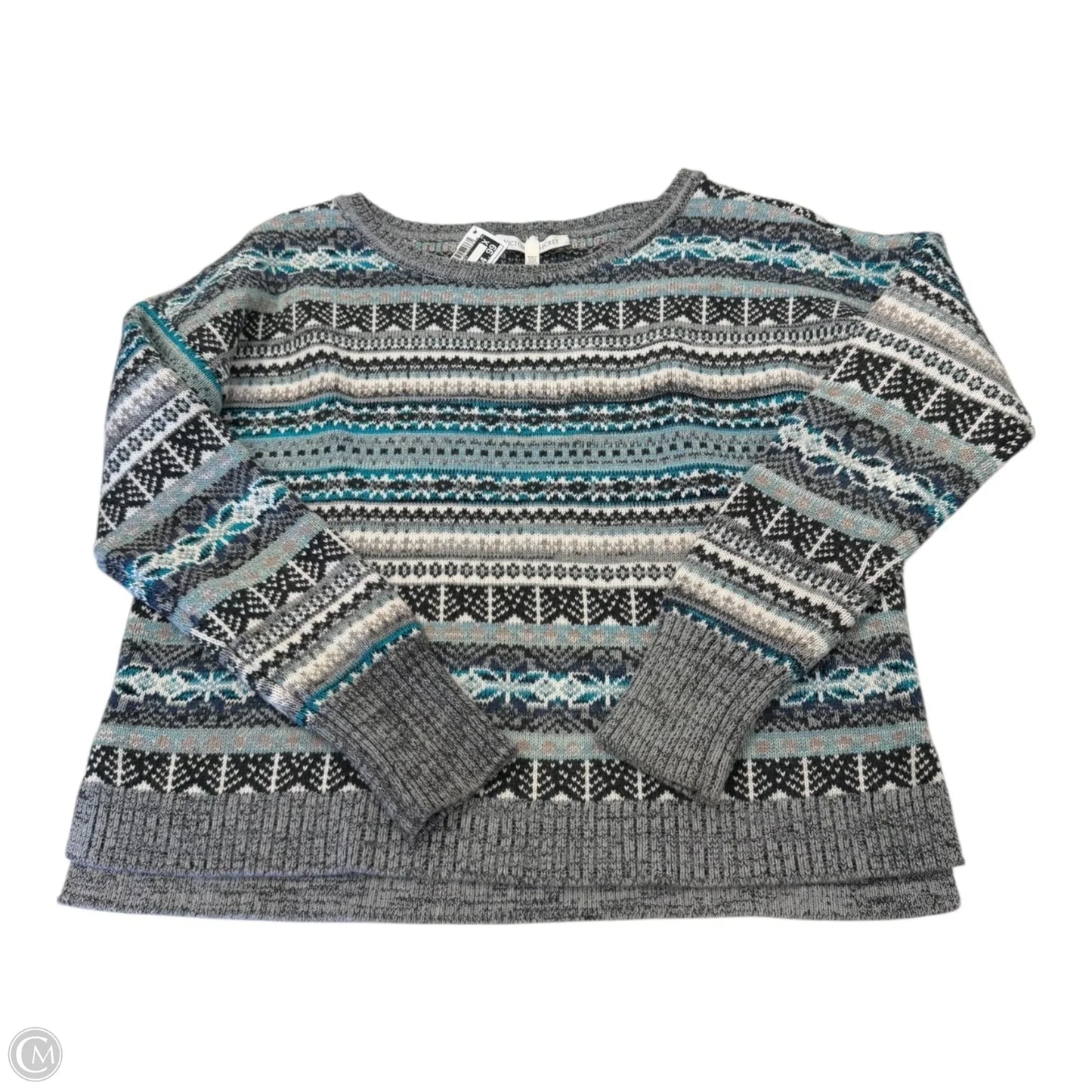 Sweater By Victorias Secret In Blue & Grey, Size: S
