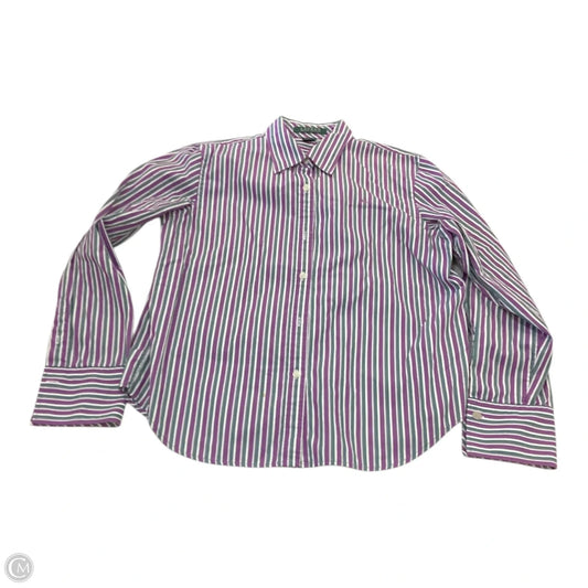 Top Long Sleeve By Ralph Lauren In Striped Pattern, Size: M