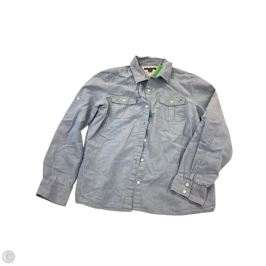 Top Long Sleeve By Tommy Hilfiger In Blue, Size: L