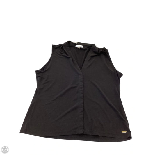 Top Sleeveless By Calvin Klein In Black, Size: Xl