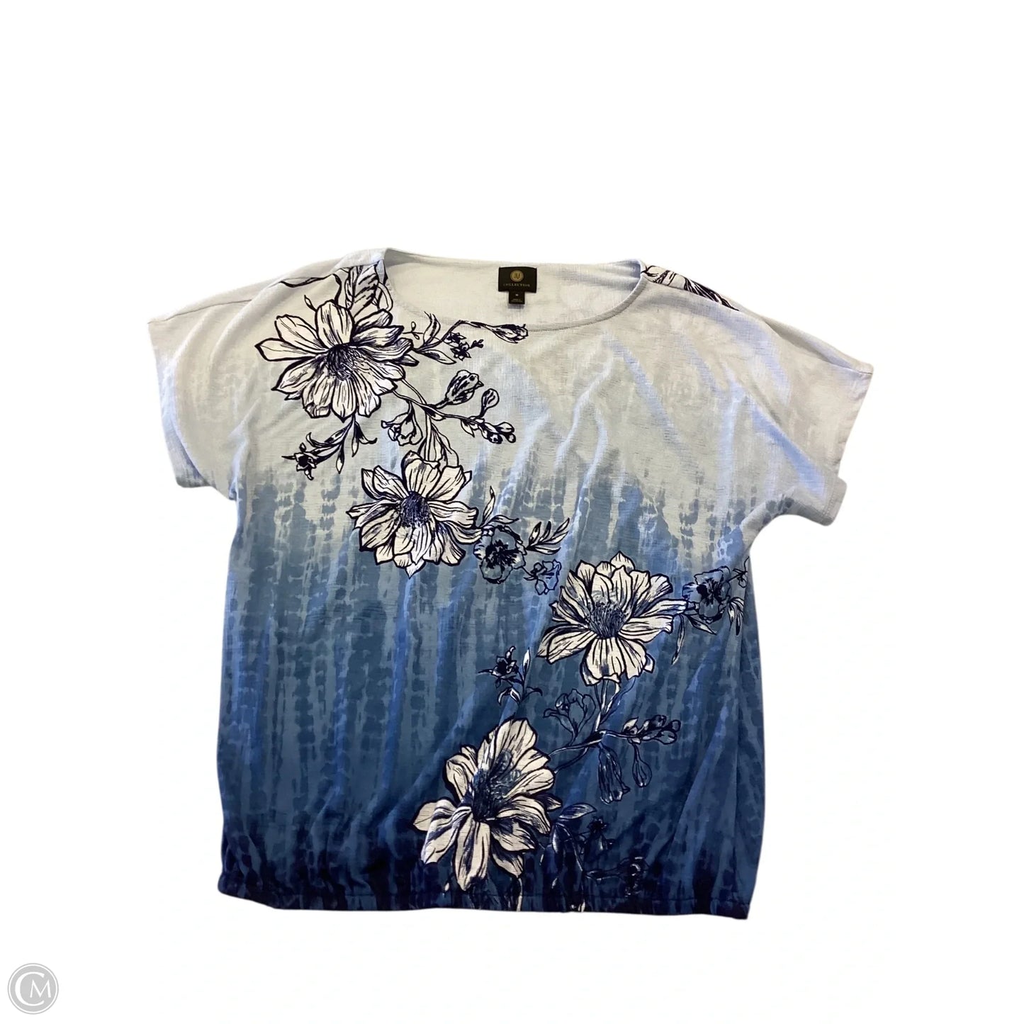 Top Short Sleeve By Jm Collections In Blue, Size: M