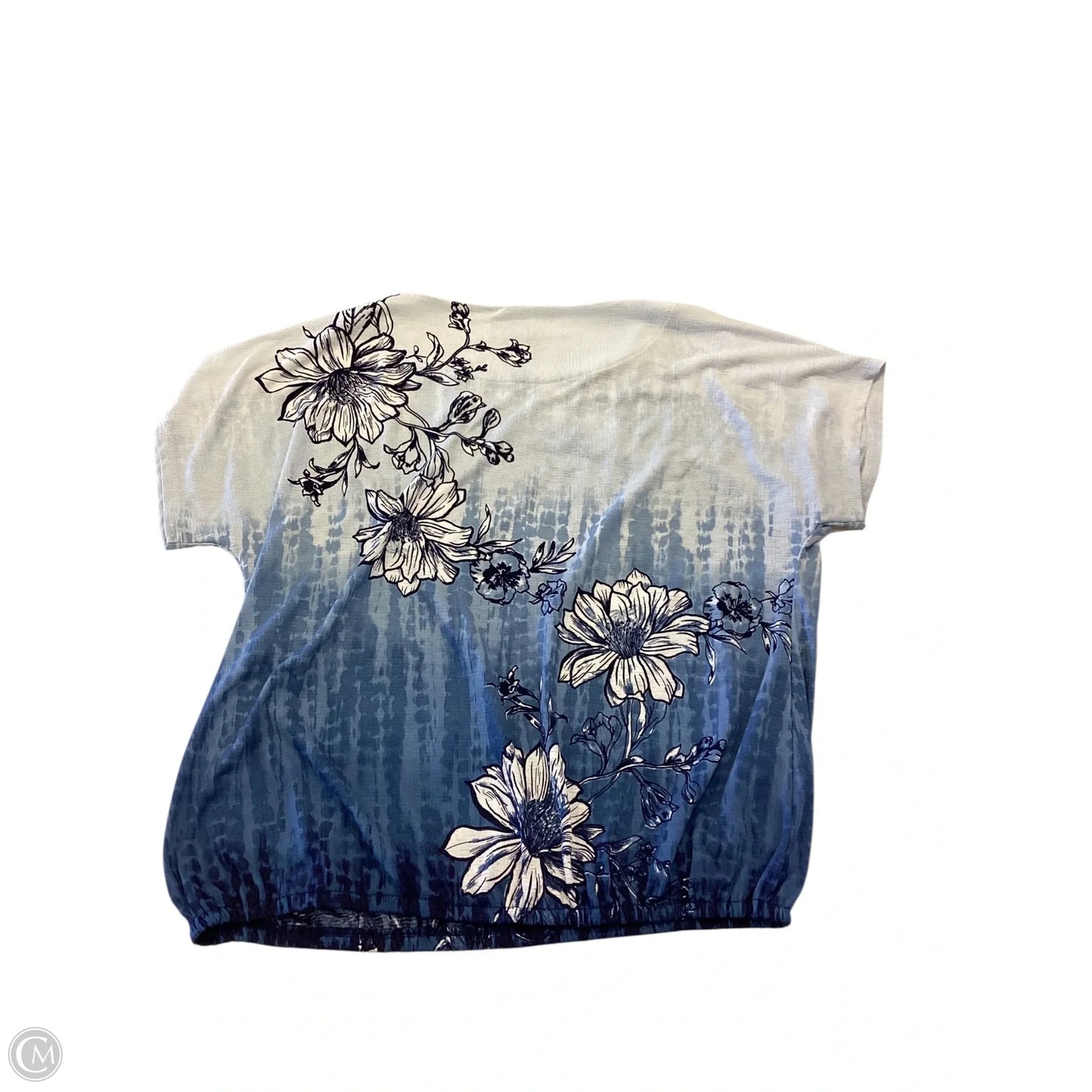 Top Short Sleeve By Jm Collections In Blue, Size: M