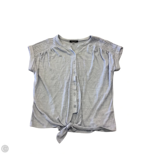 Top Short Sleeve By Cable And Gauge In Blue, Size: L
