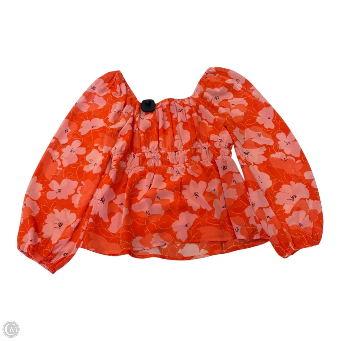 Blouse 3/4 Sleeve By Dr2 In Orange, Size: Xs
