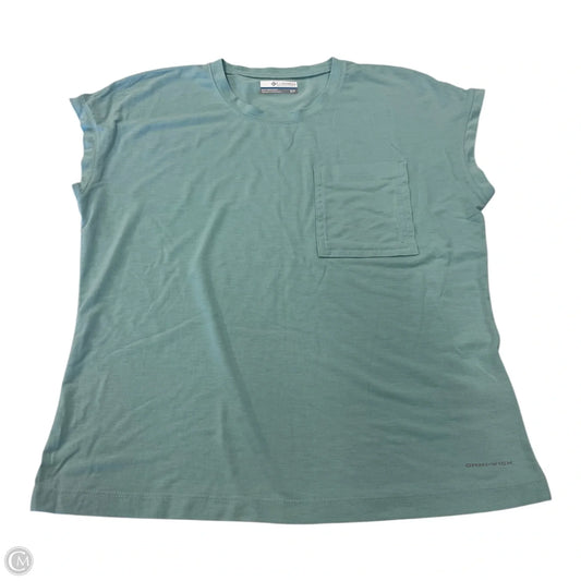 Top Short Sleeve By Columbia In Green, Size: S