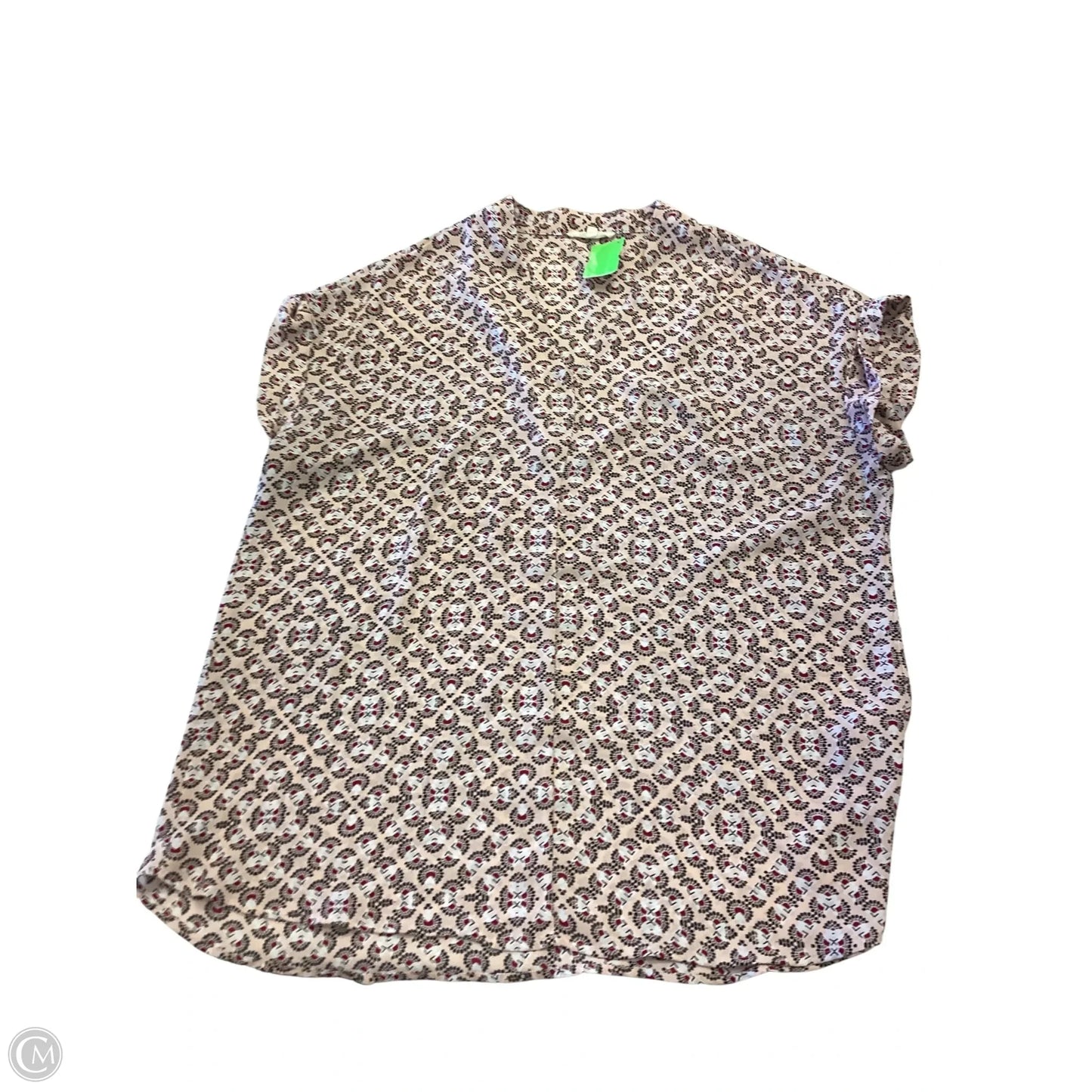 Blouse Short Sleeve By Pleione In Pink, Size: L
