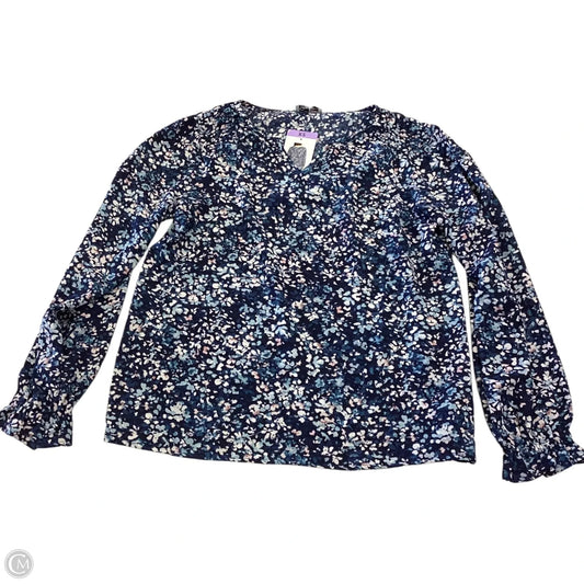 Blouse Long Sleeve By Jessica Simpson In Floral Print, Size: Xs