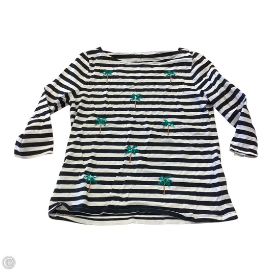 Top 3/4 Sleeve By A New Day In Striped Pattern, Size: Xl